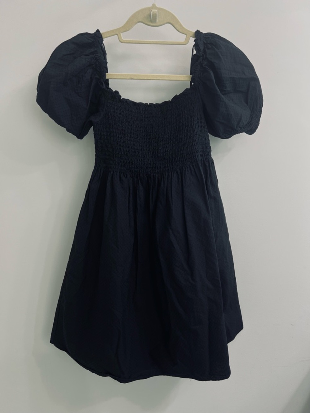 Hill House Home Athena Nap Dress – XS – Black Swiss Dot – Excellent Condition